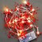 100-Light Christmas Garland with Beaded Berries – 8.3 ft Festive Indoor Holiday Decoration for Mantel, Fireplace, and Party (Red)